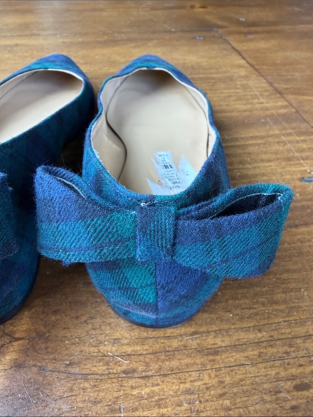 Talbots Black Watch Plaid Flats Sz 9 - Picture 8 of 16